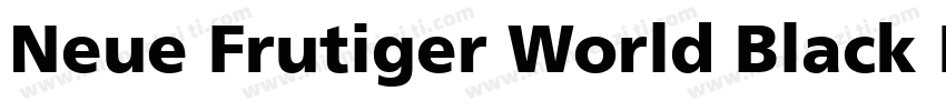 Neue Frutiger World Black Italic字体转换